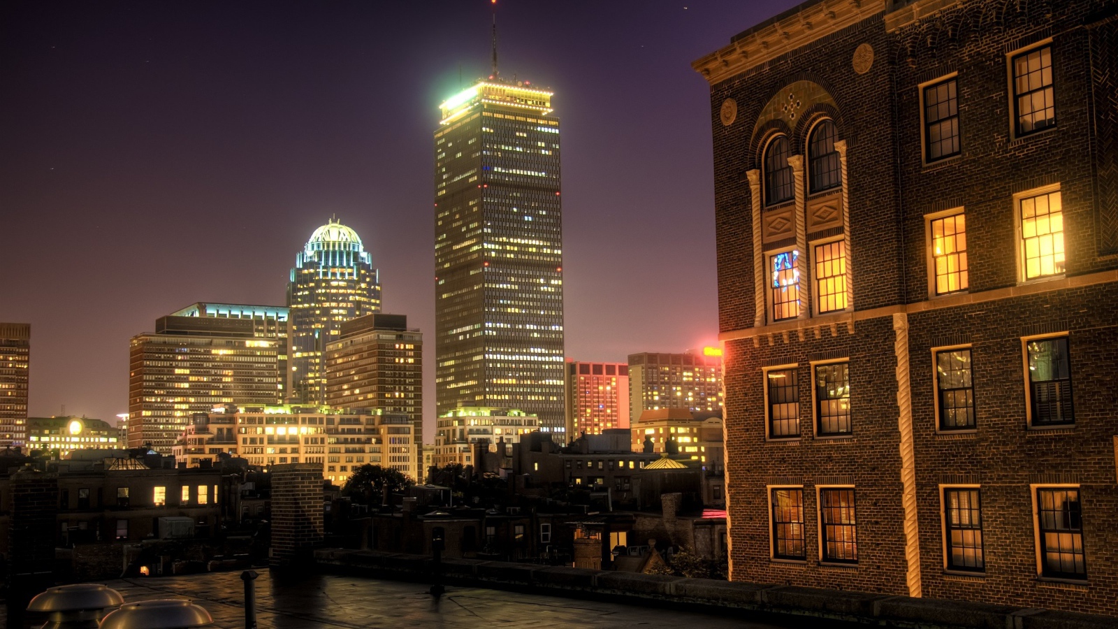 Ночной Бостон