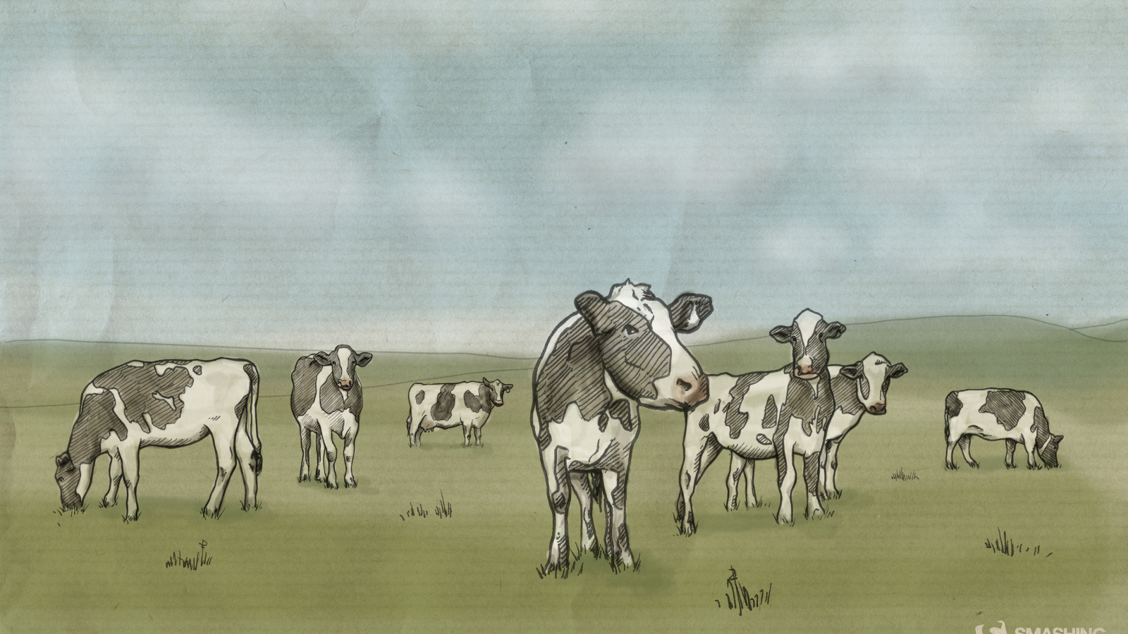 рисованные коровы