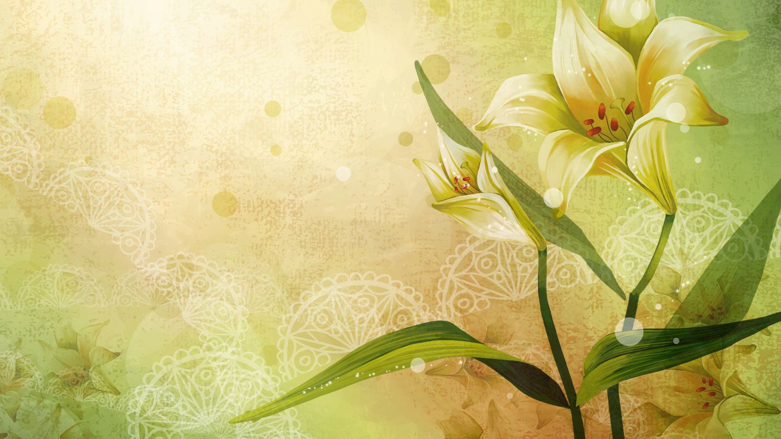 Рисованная лилия