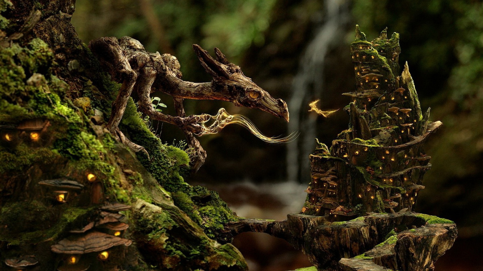 Дракон и лесная фея