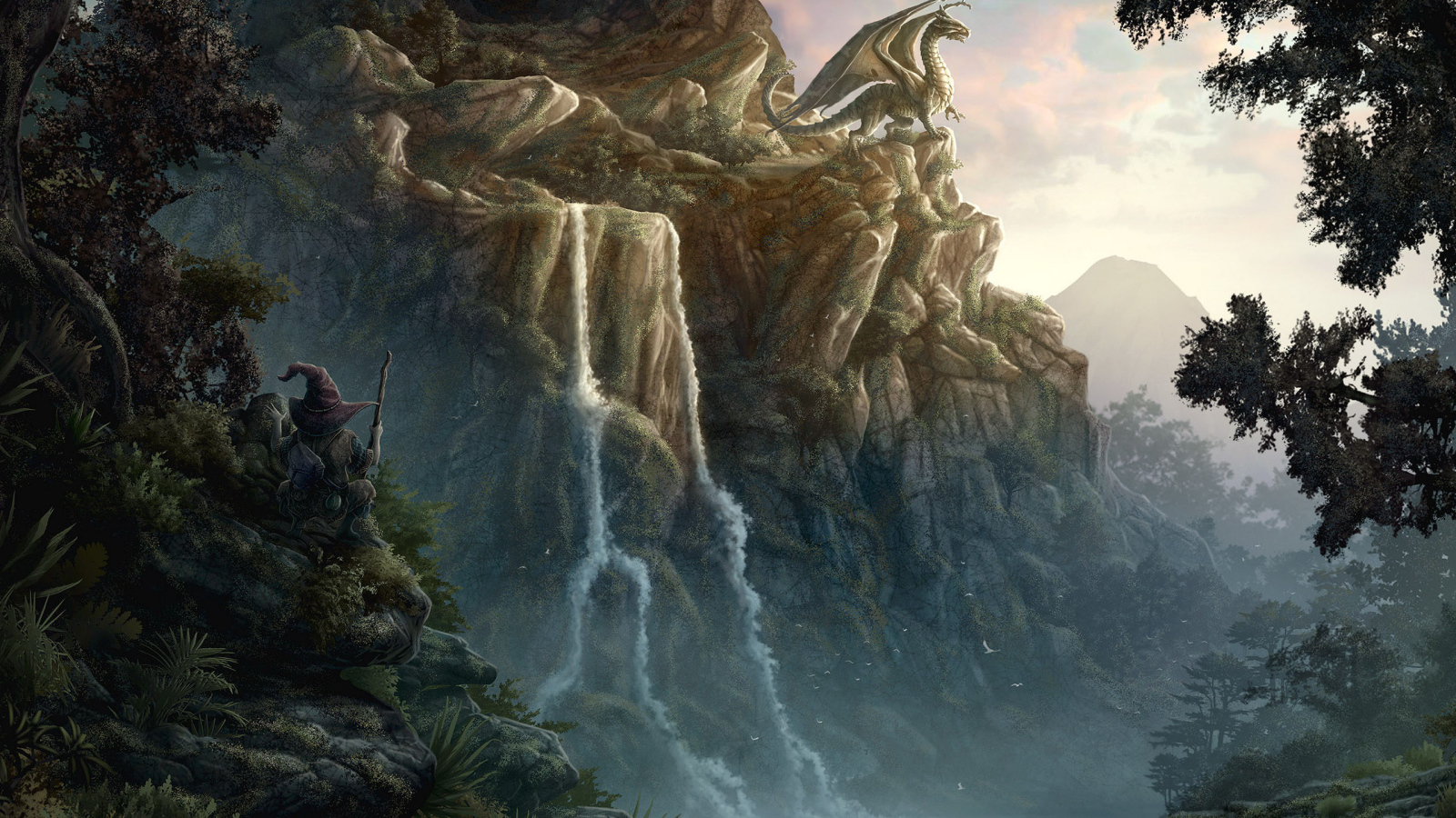 Дракон на скале