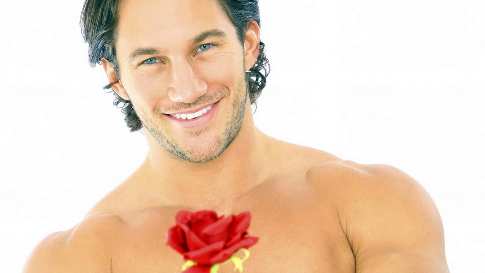 Мужчина с цветком