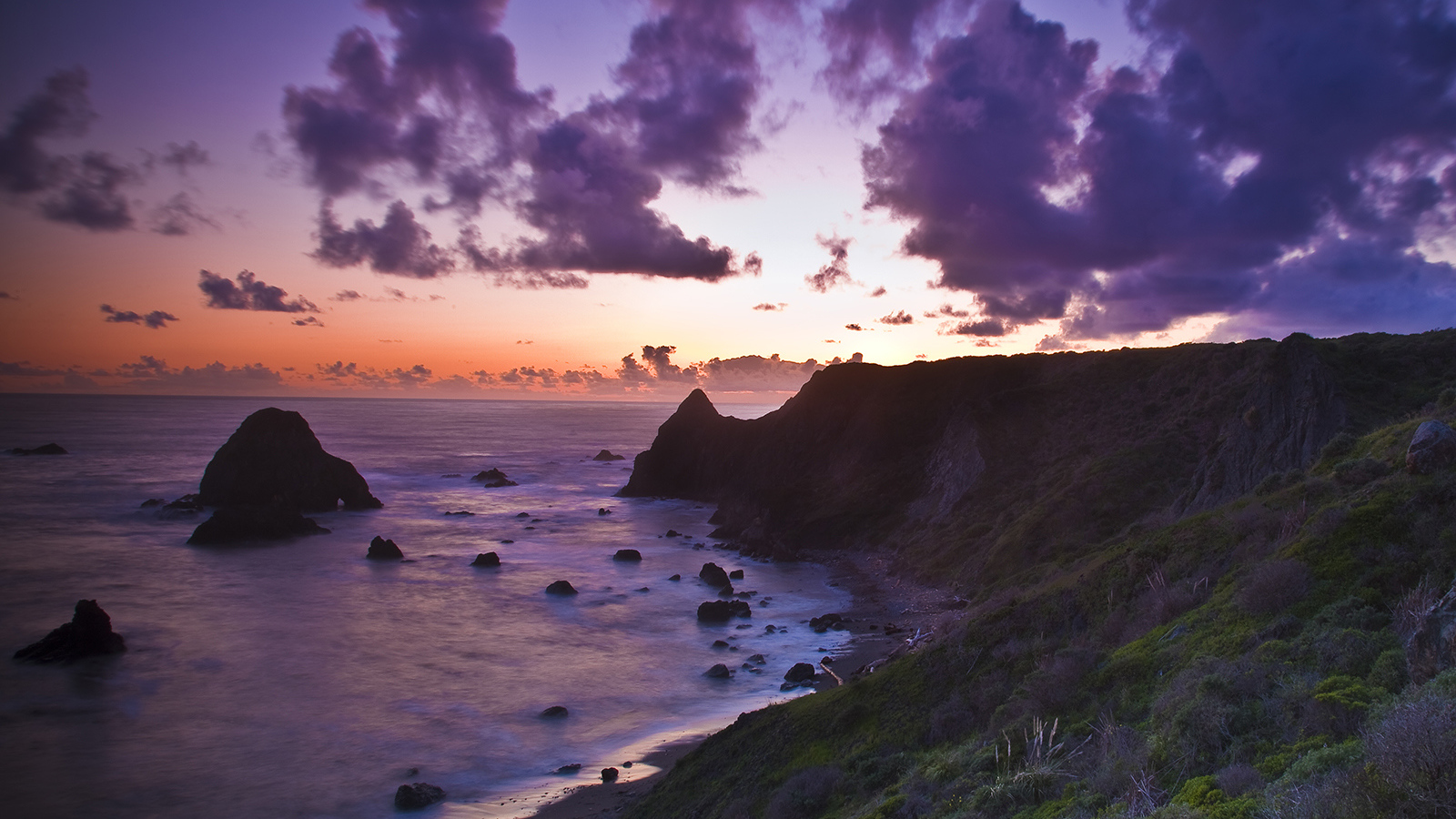 Вечерний закат солнца
