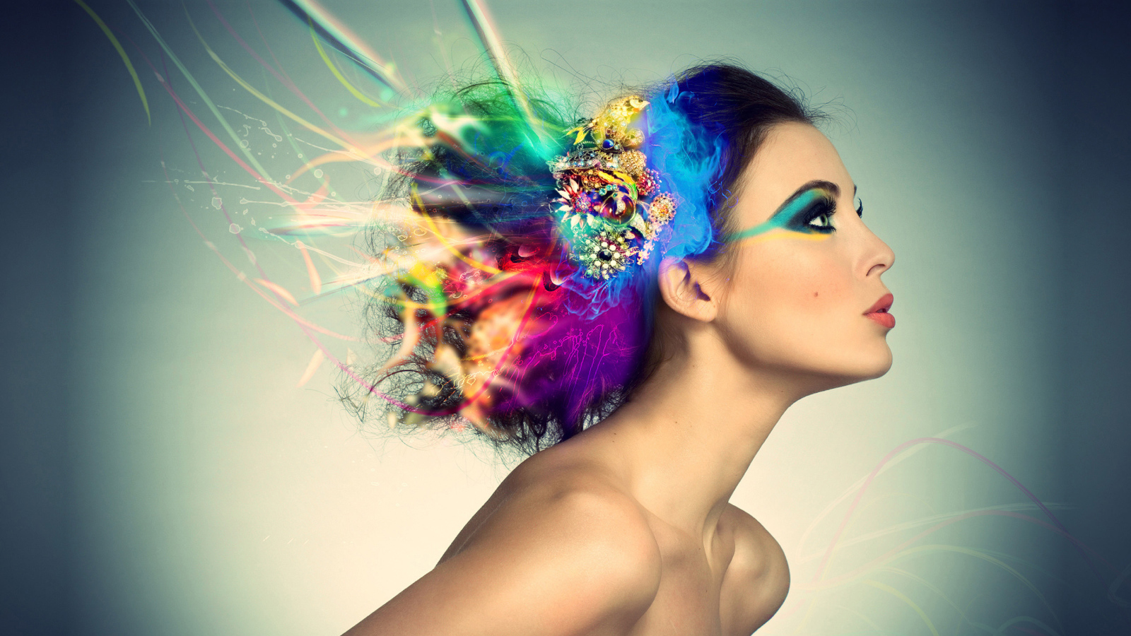 Заколка в волосах