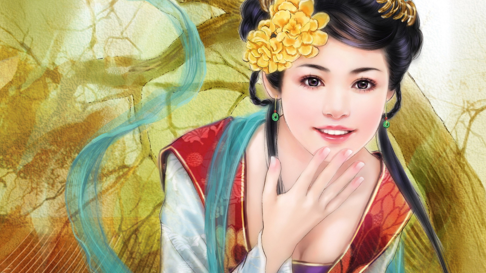 Девушка с цветком