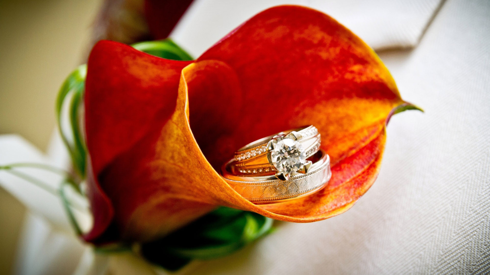 Кольца в цветке