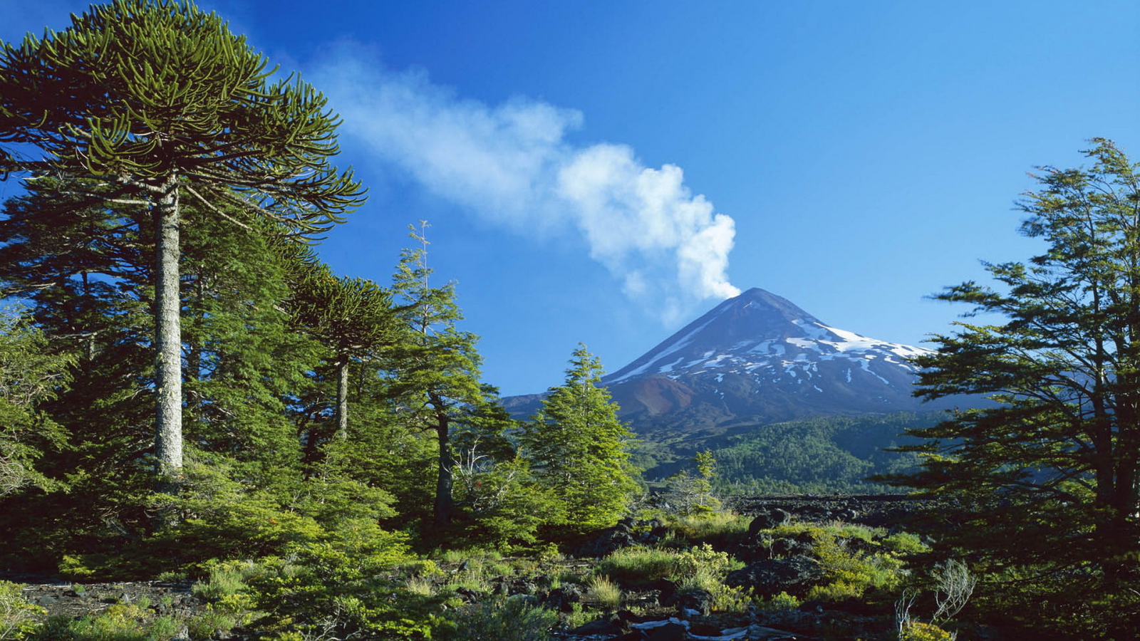 Дымящий вулкан