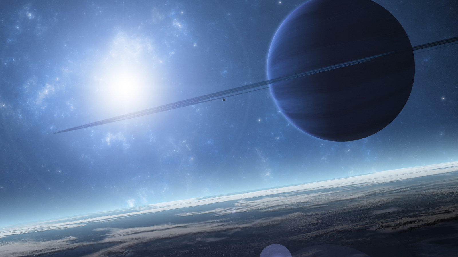 Планета в свете солнца