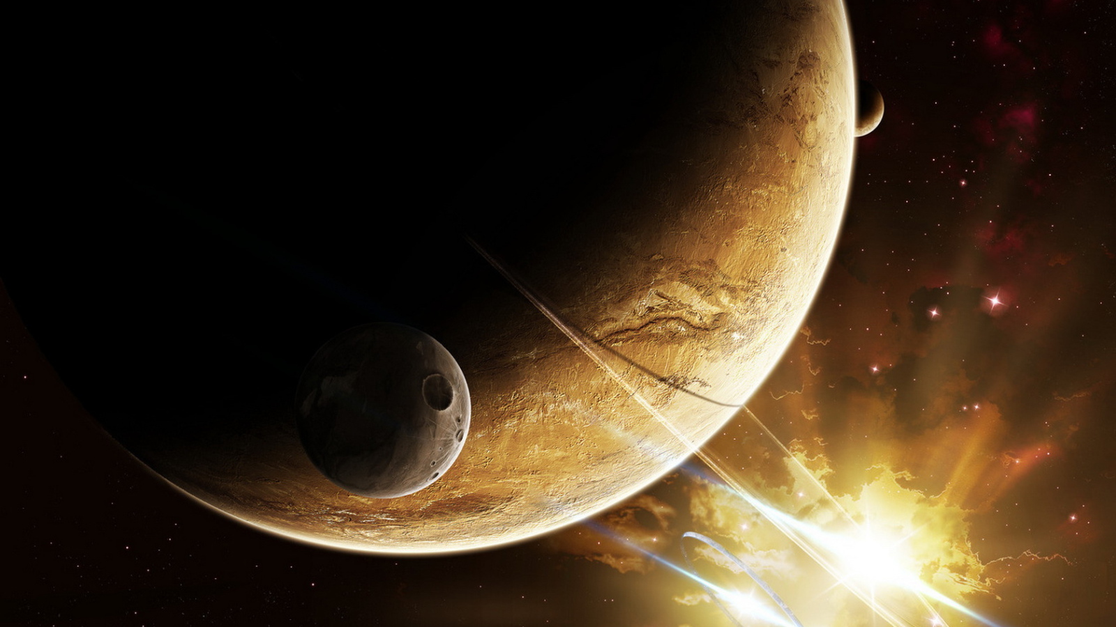 Планета и спутник