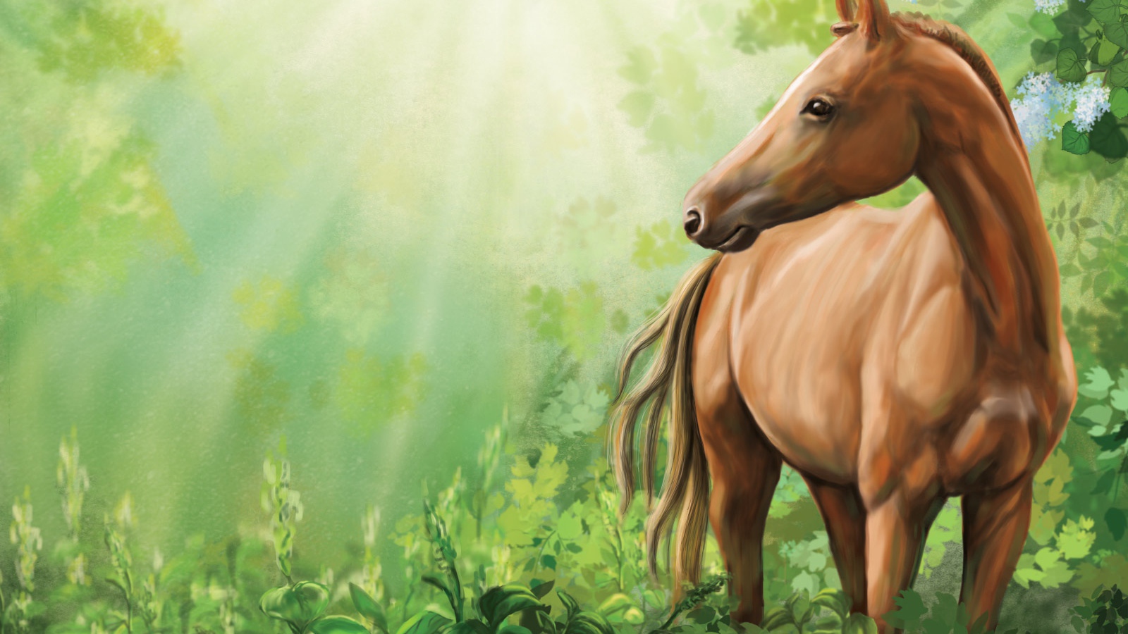 Рисованная лошадь