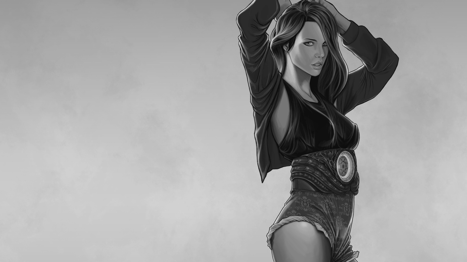 Черно белая красотка