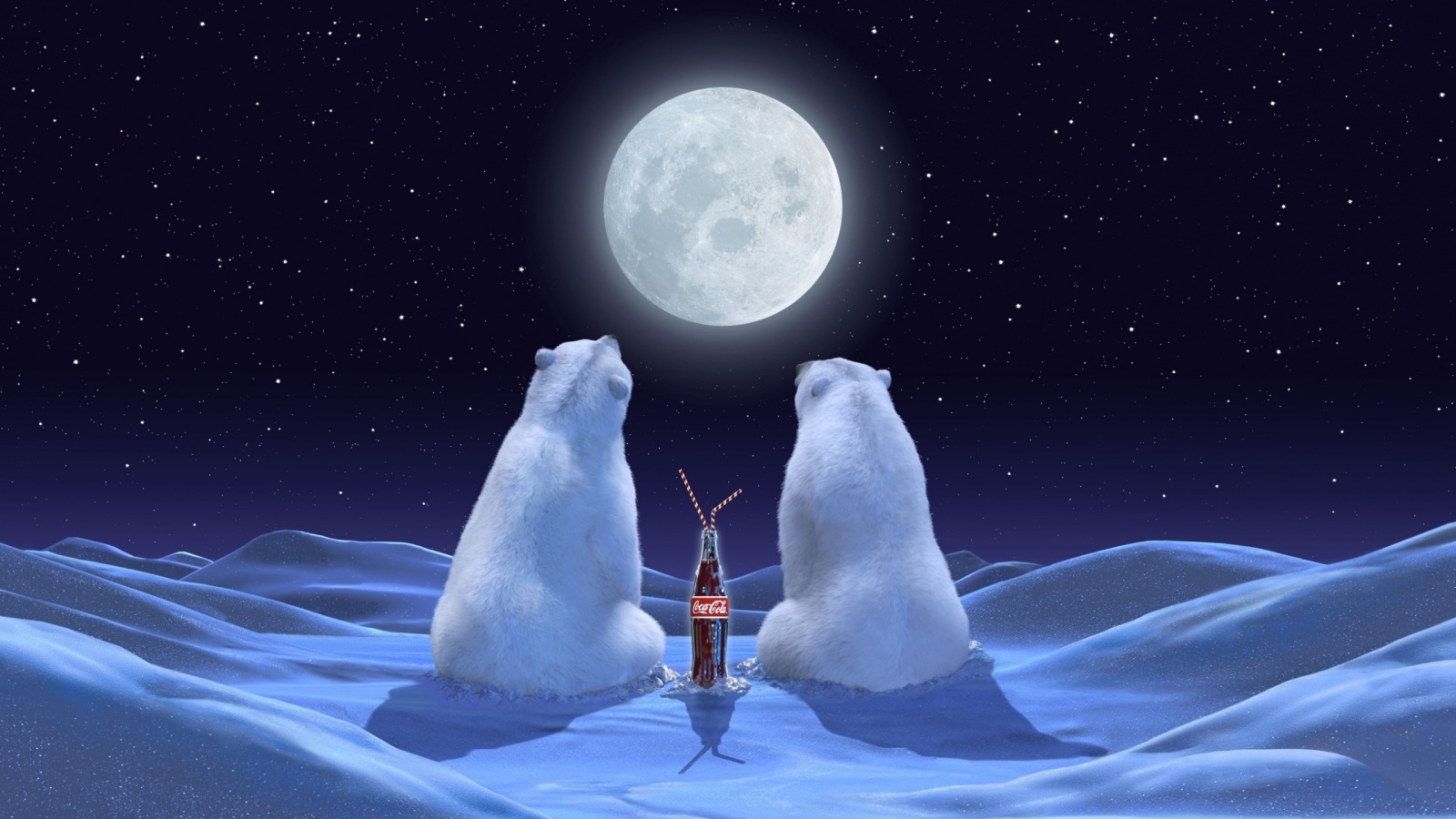 Два медведя у луны