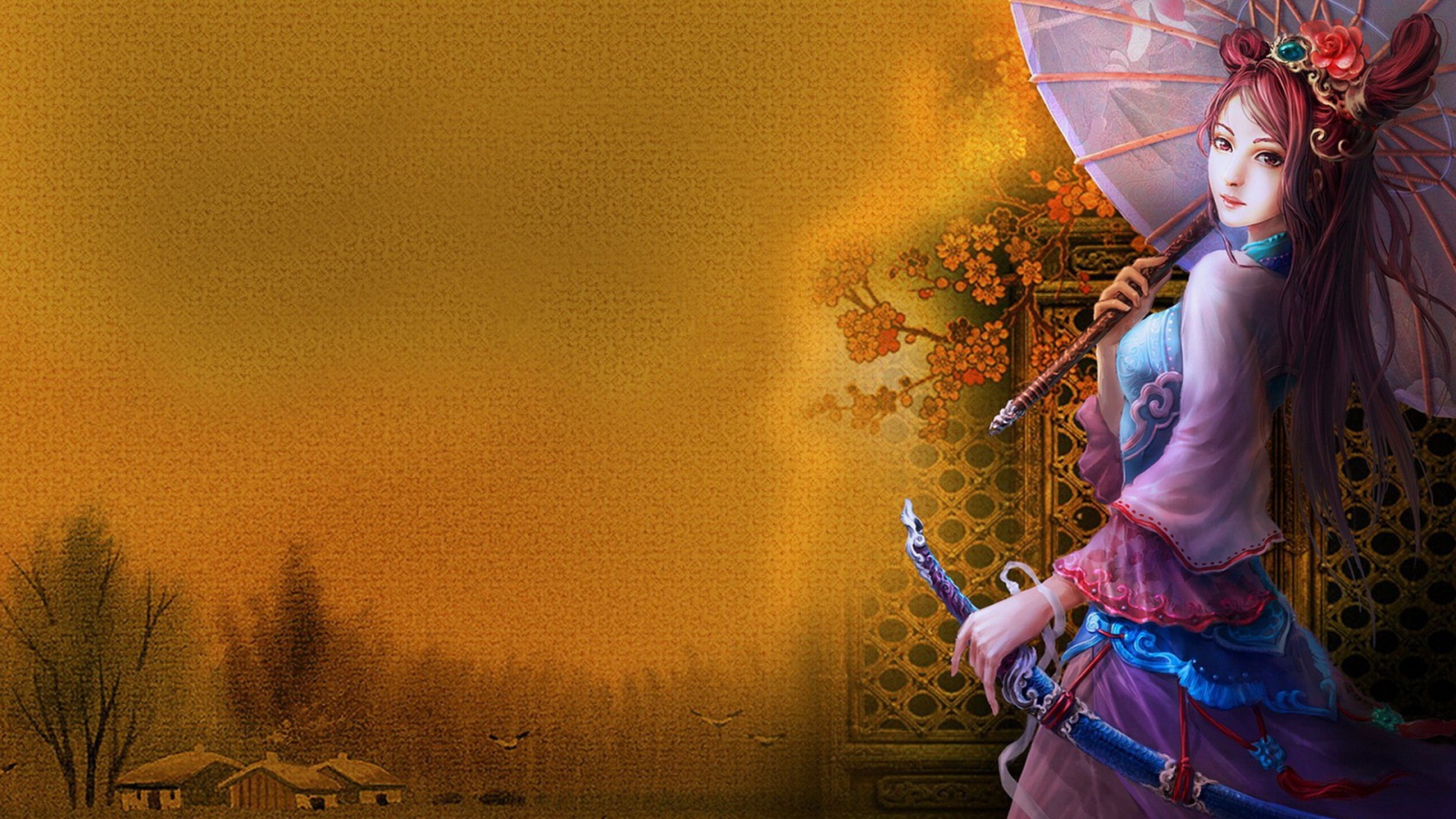 Аниме девушка с мечом