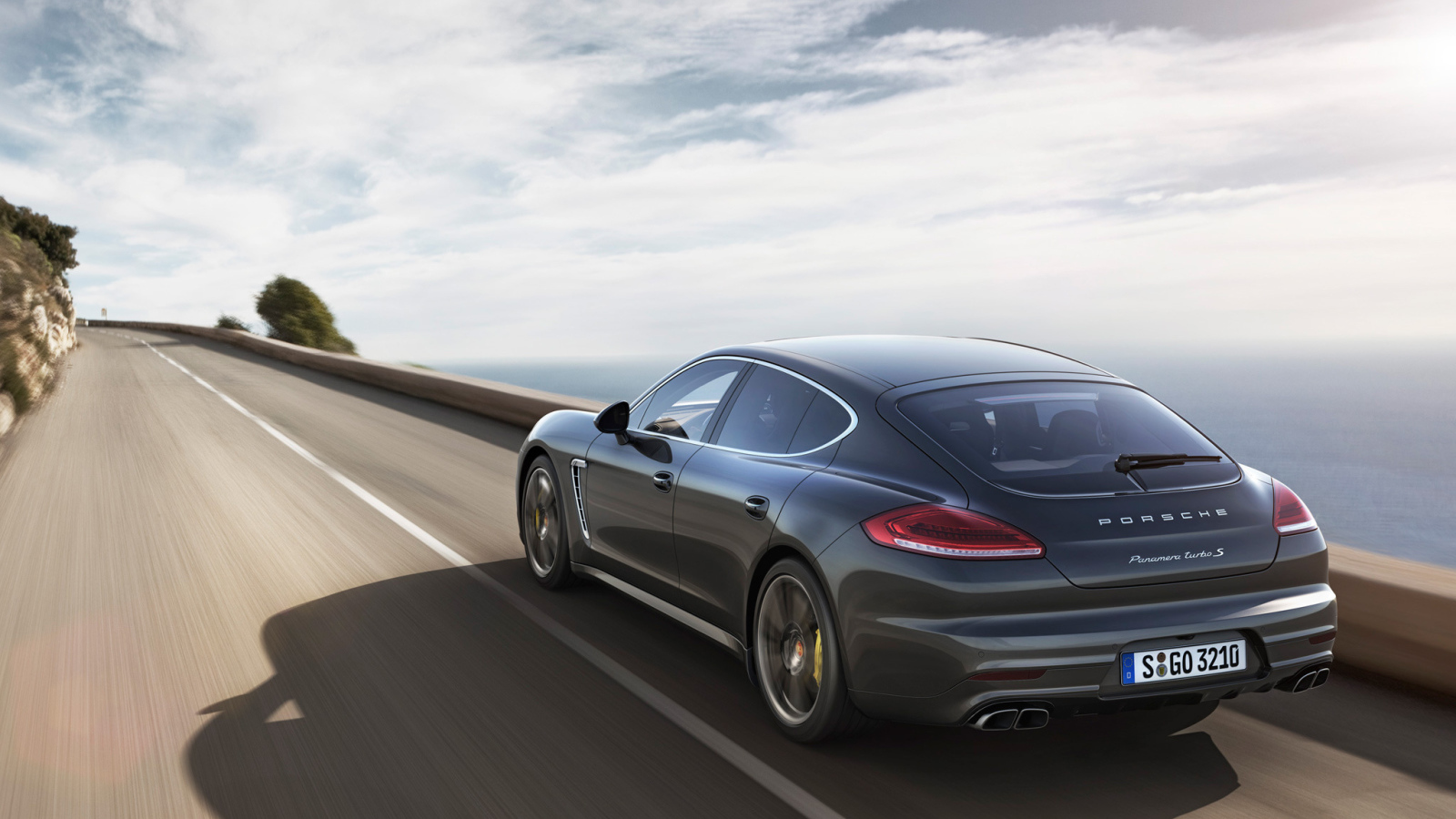  Porsche Panamera Turbo S 2014 с зади