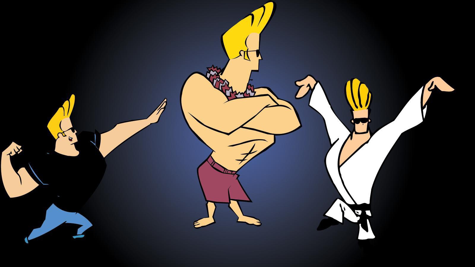 Джонни Браво в разных костюмах