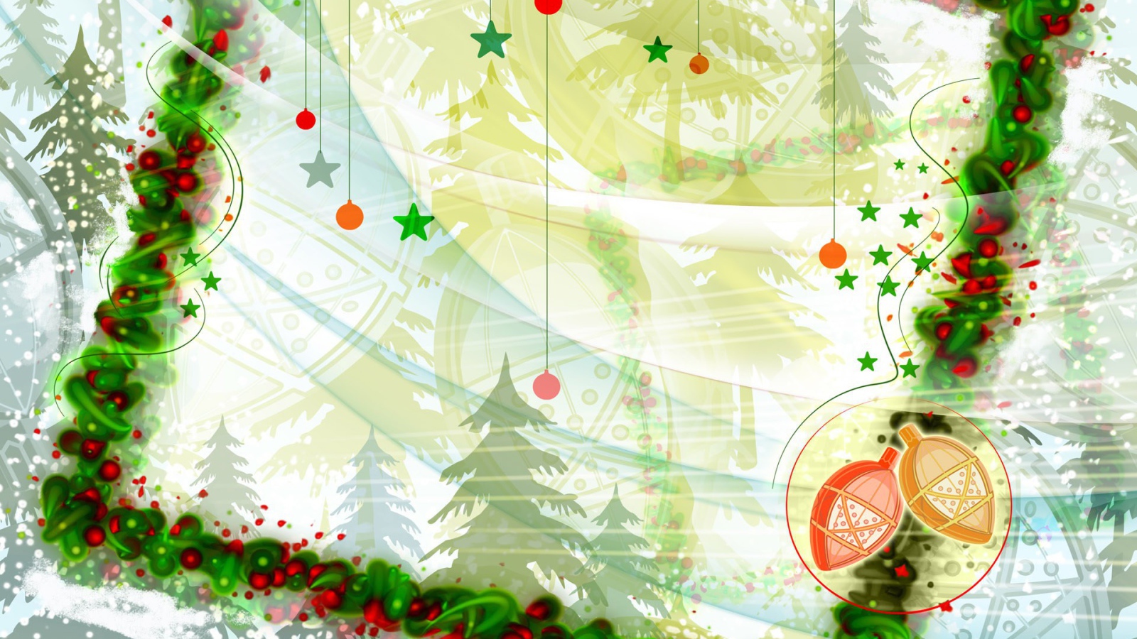 Зимний Рождественский рисунок