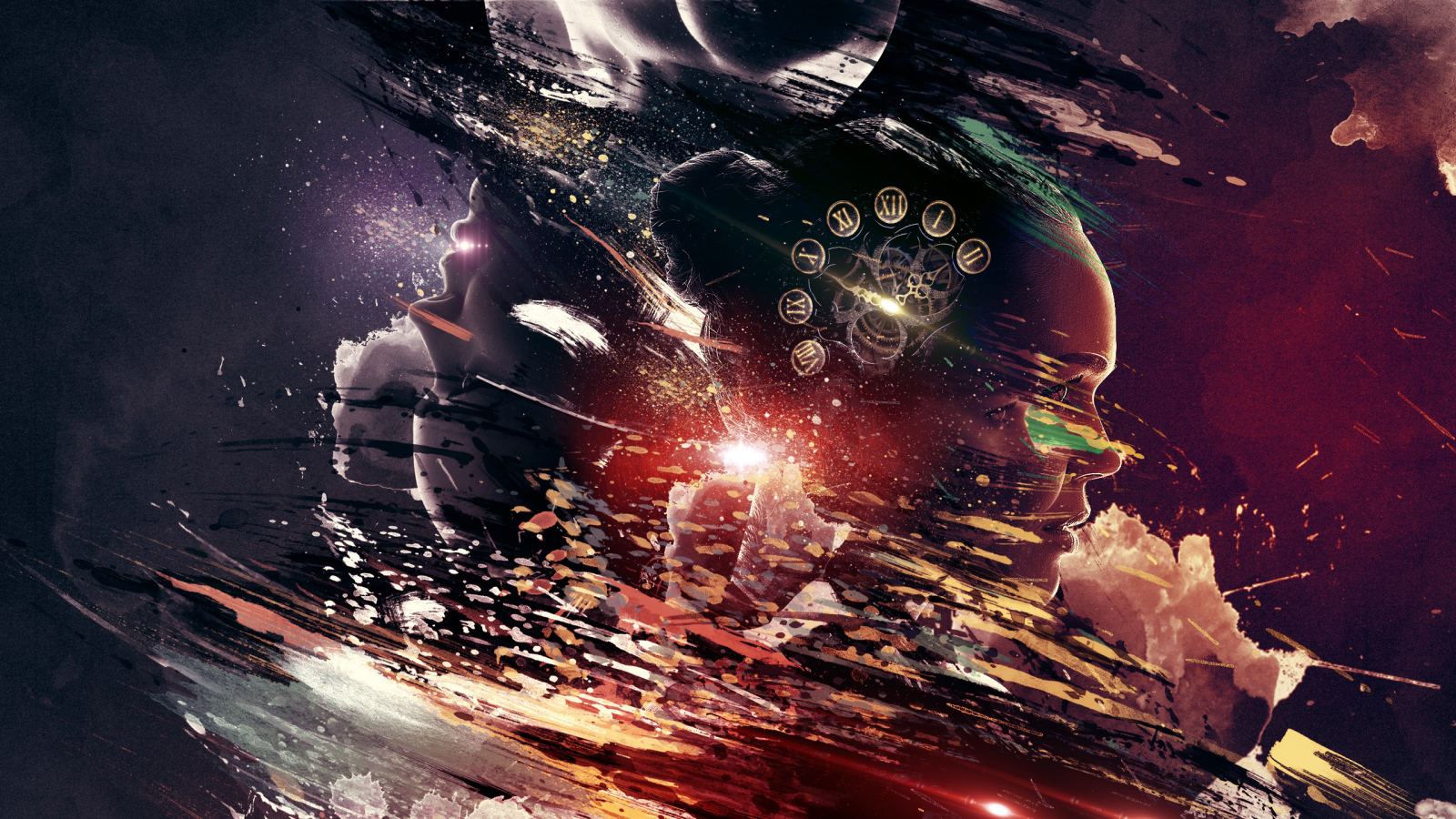 Абстракция с девушкой