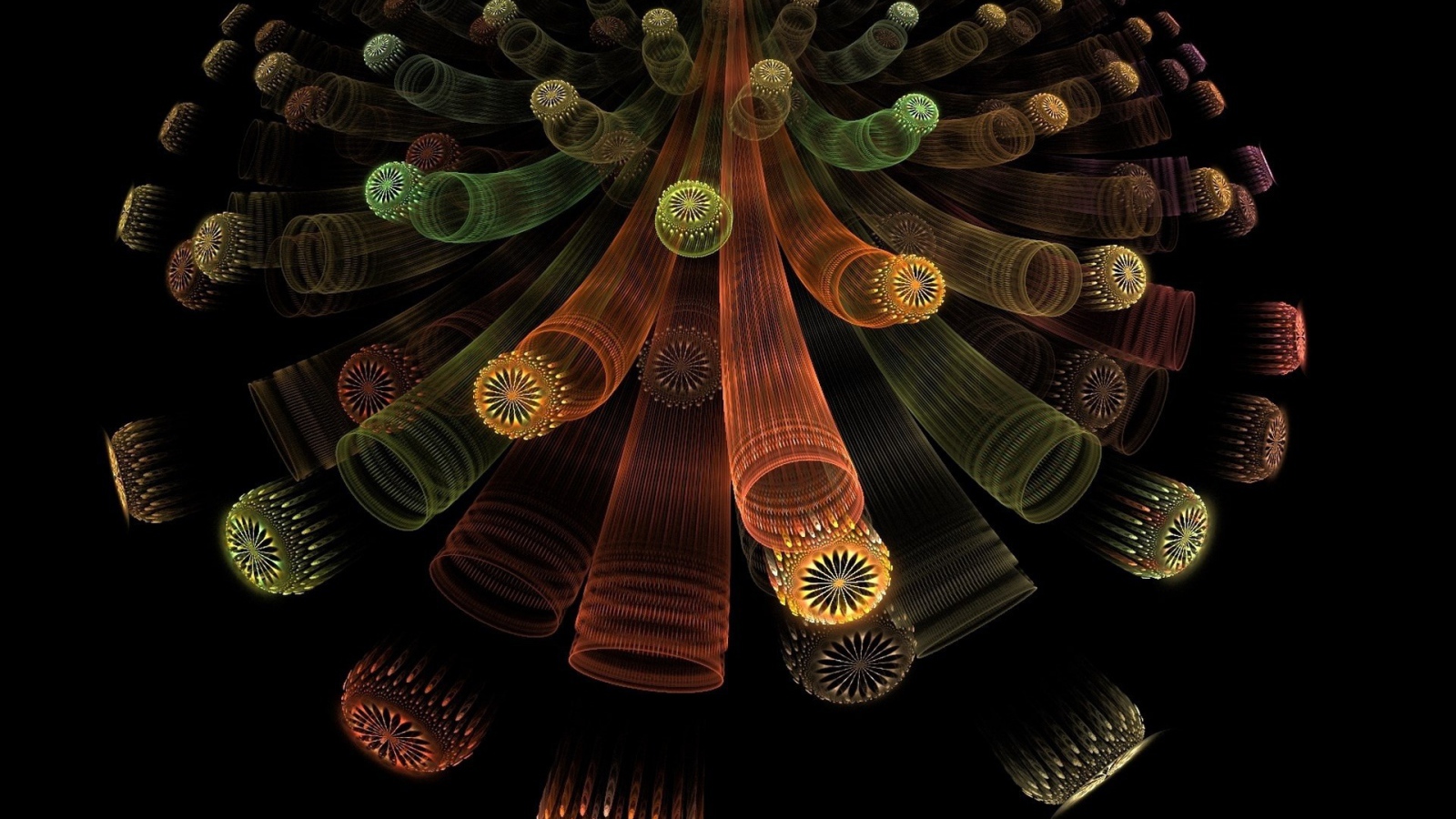 Объемный рисунок из трубок