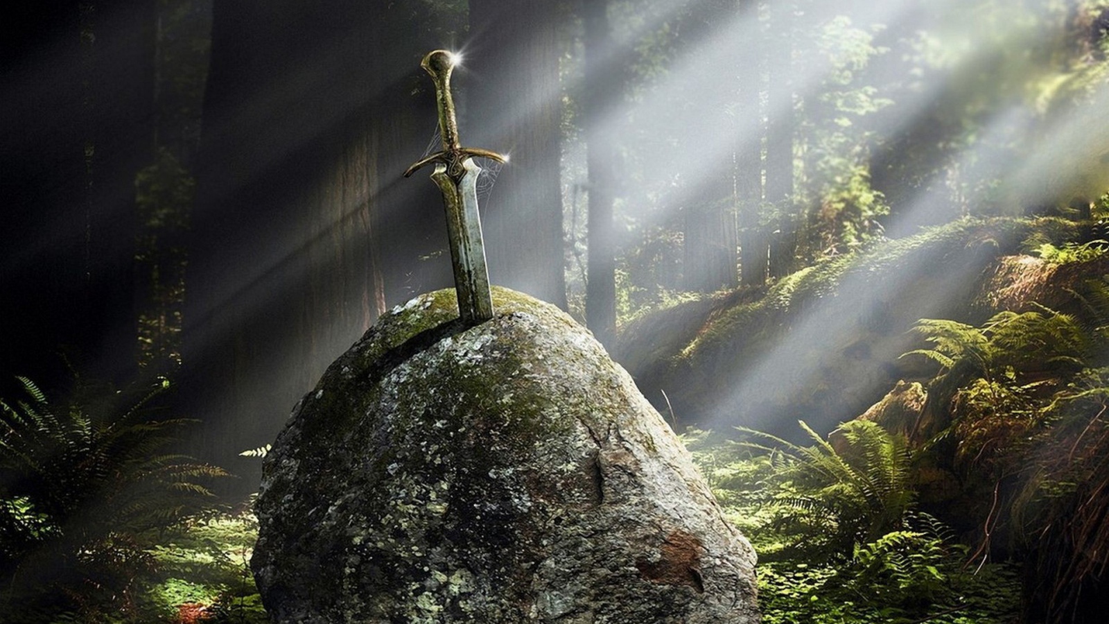 Старинный меч в камне