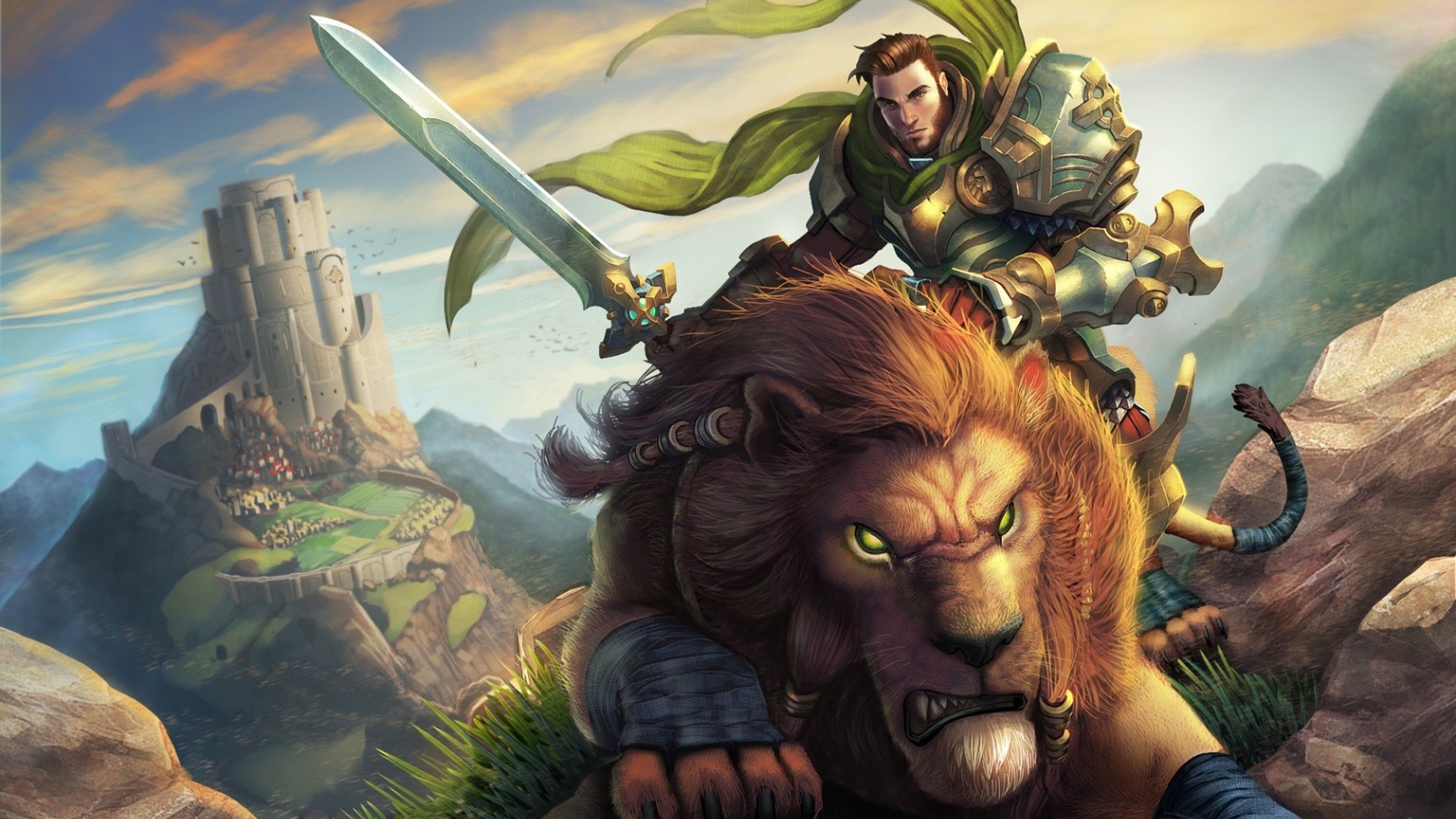 Рыцарь верхом на льве