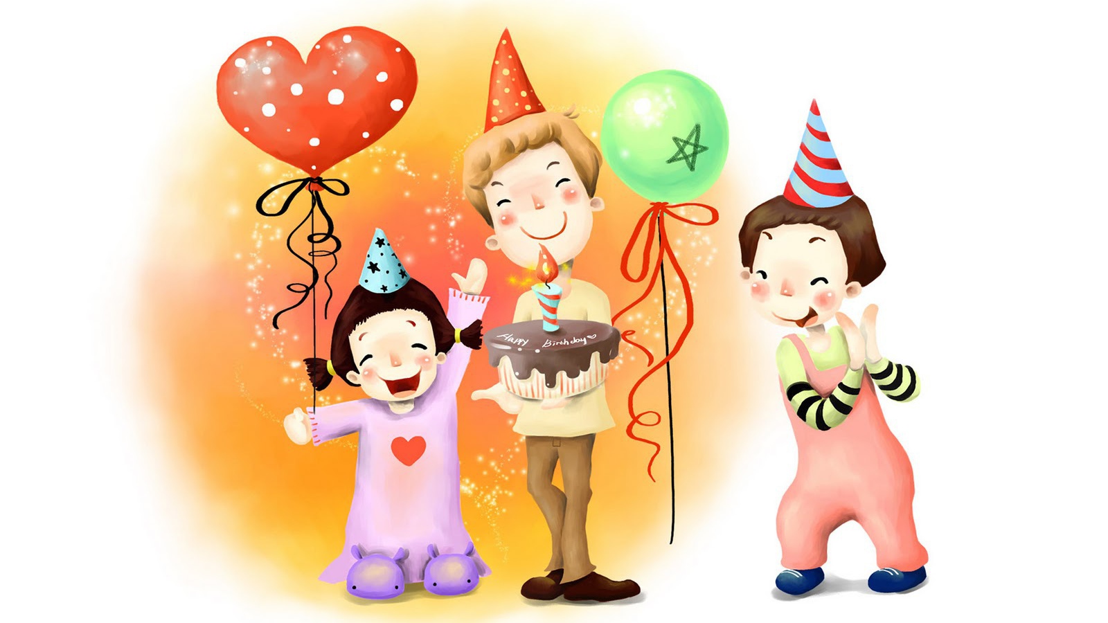 Поздравительный рисунок на день рождения