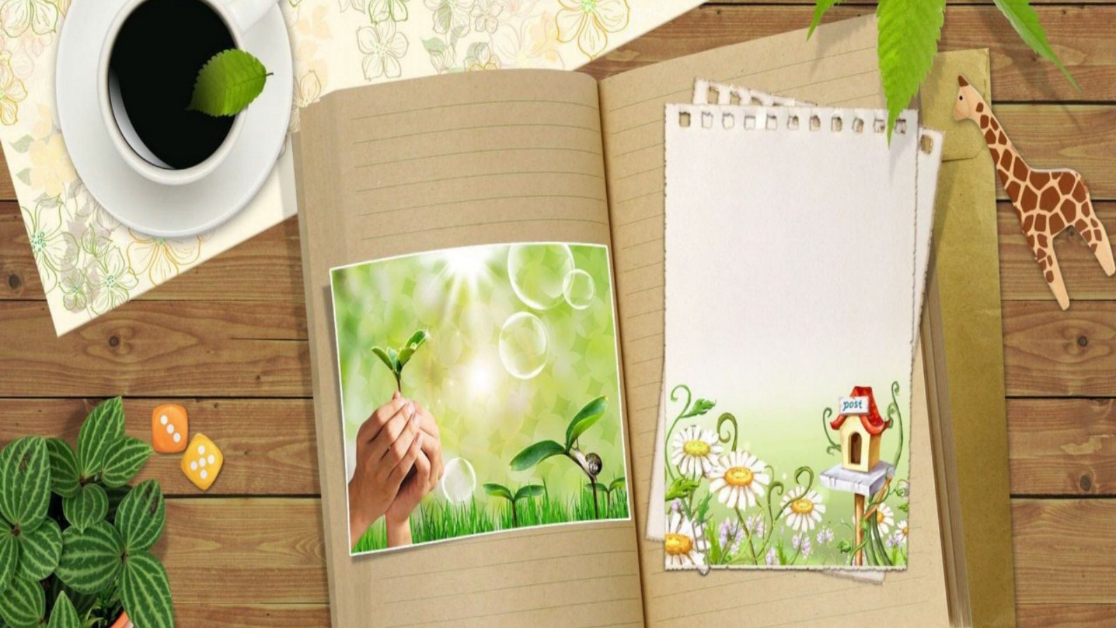 Вегетарианская открытка на день рождения