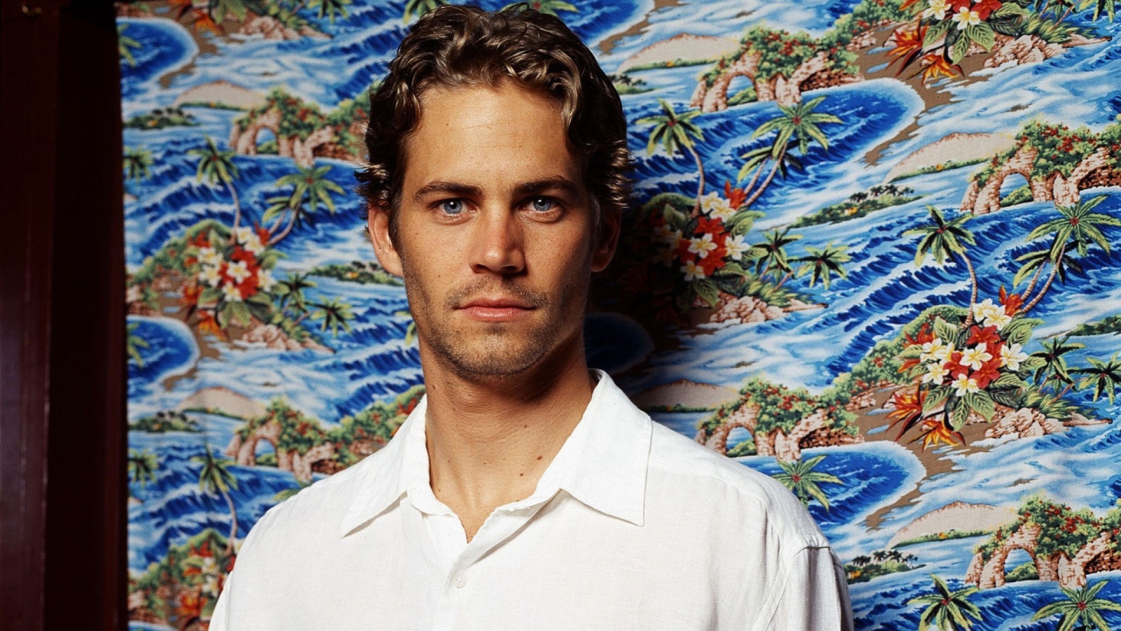 Актер Пол Уокер в белой рубашке