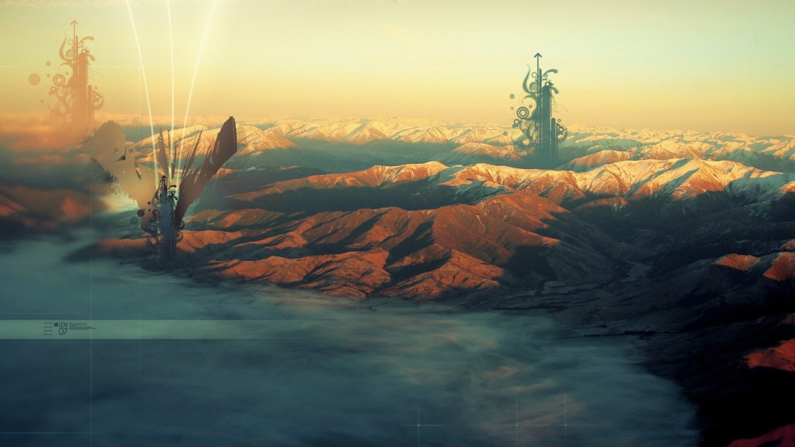 Абстрактные рисунки в горах