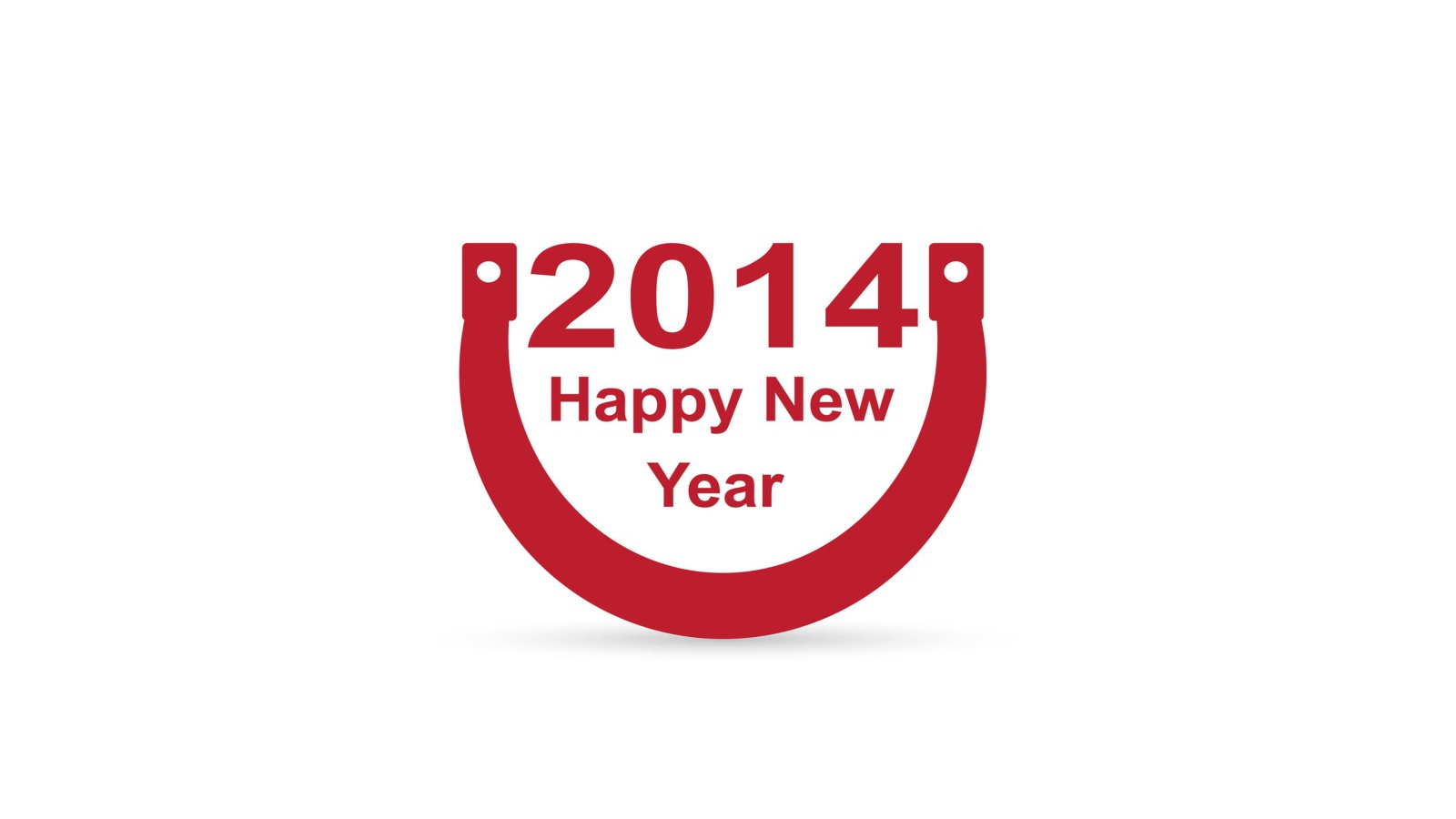 Счастливого нового 2014 года и подкова