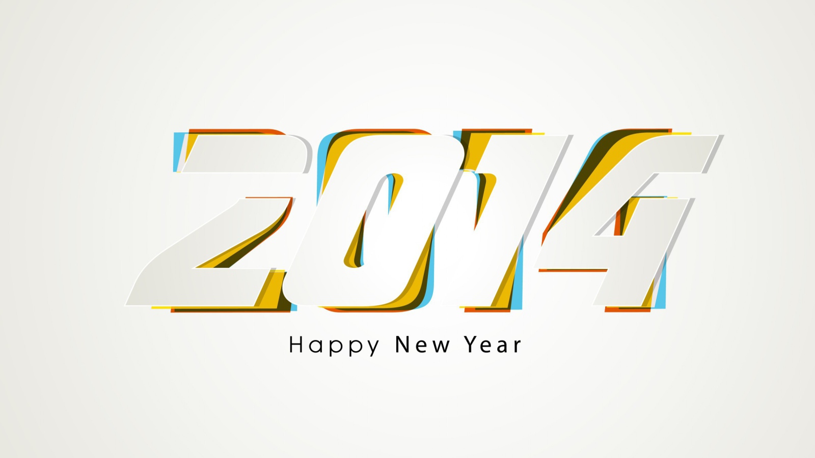 Счастливого Нового Года 2014, белый фон