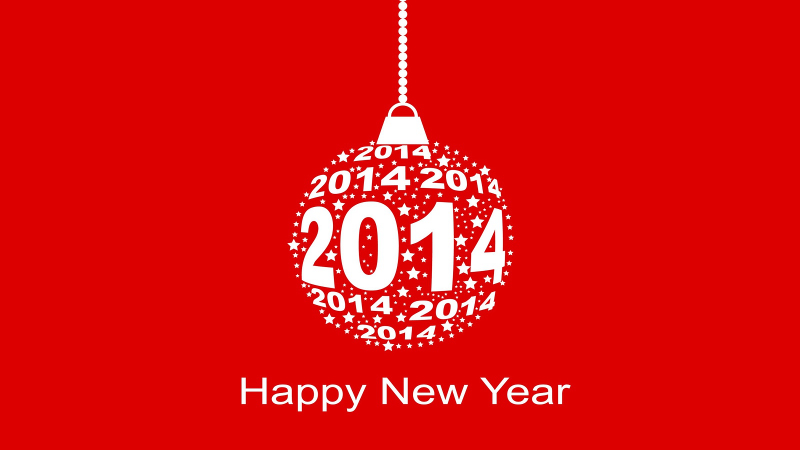 Счастливого Нового Года, красно-белый рисунок