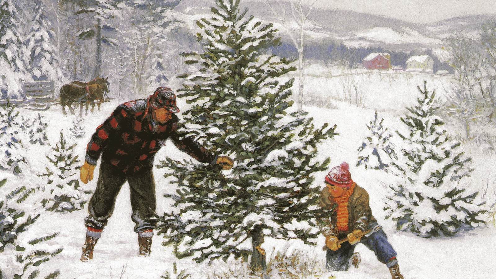 Отеца с сыном новогодняя елка