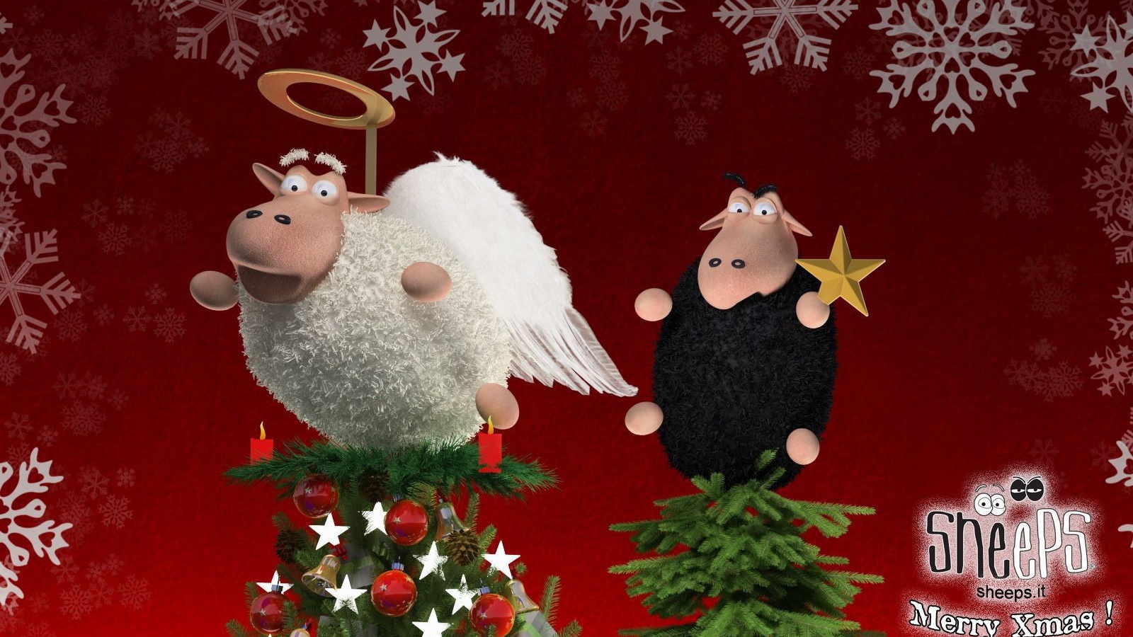 Две овечки на Рождестве