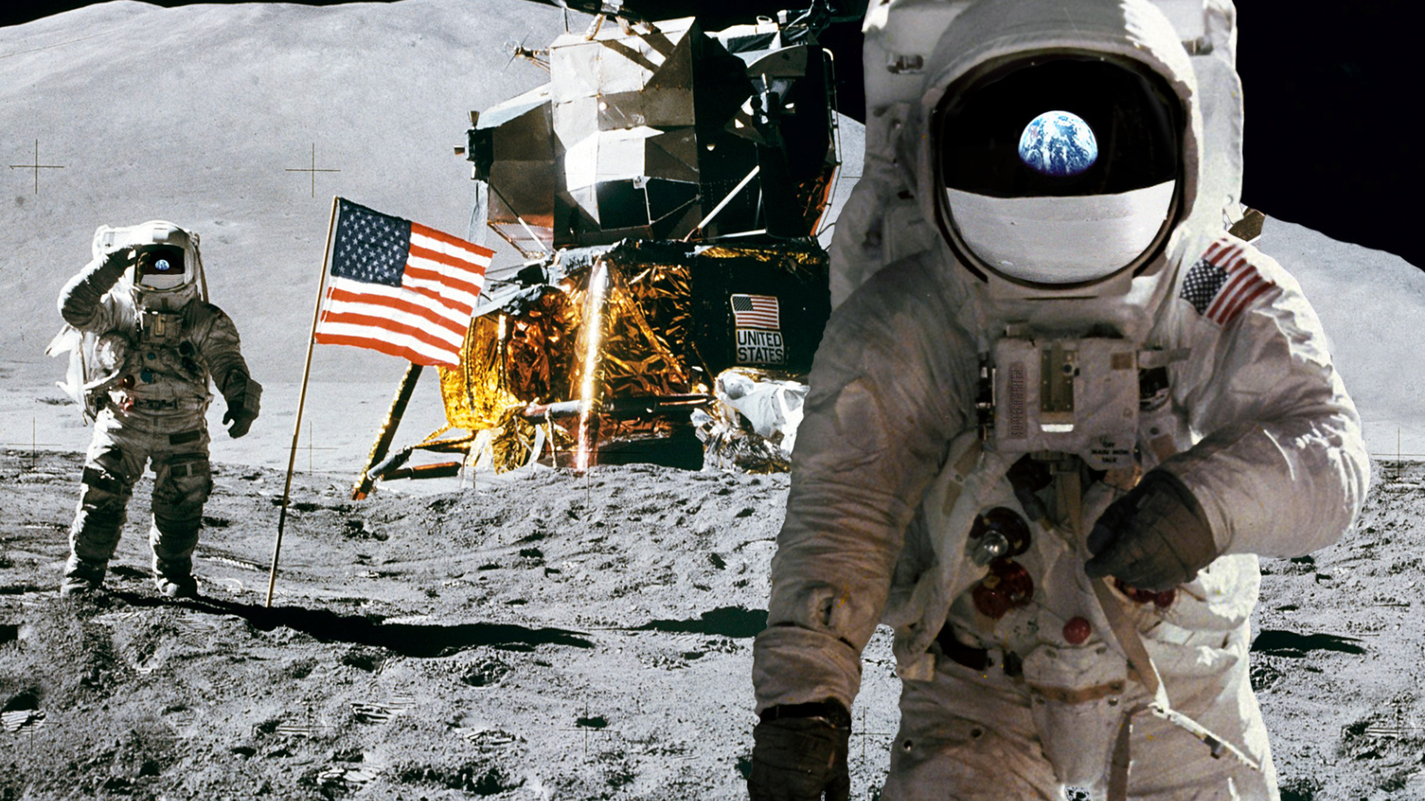 Американские космонавты на луне