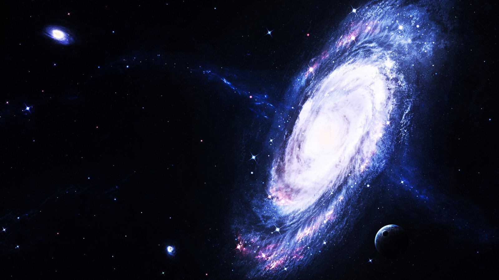 Спиральная галактика в космосе