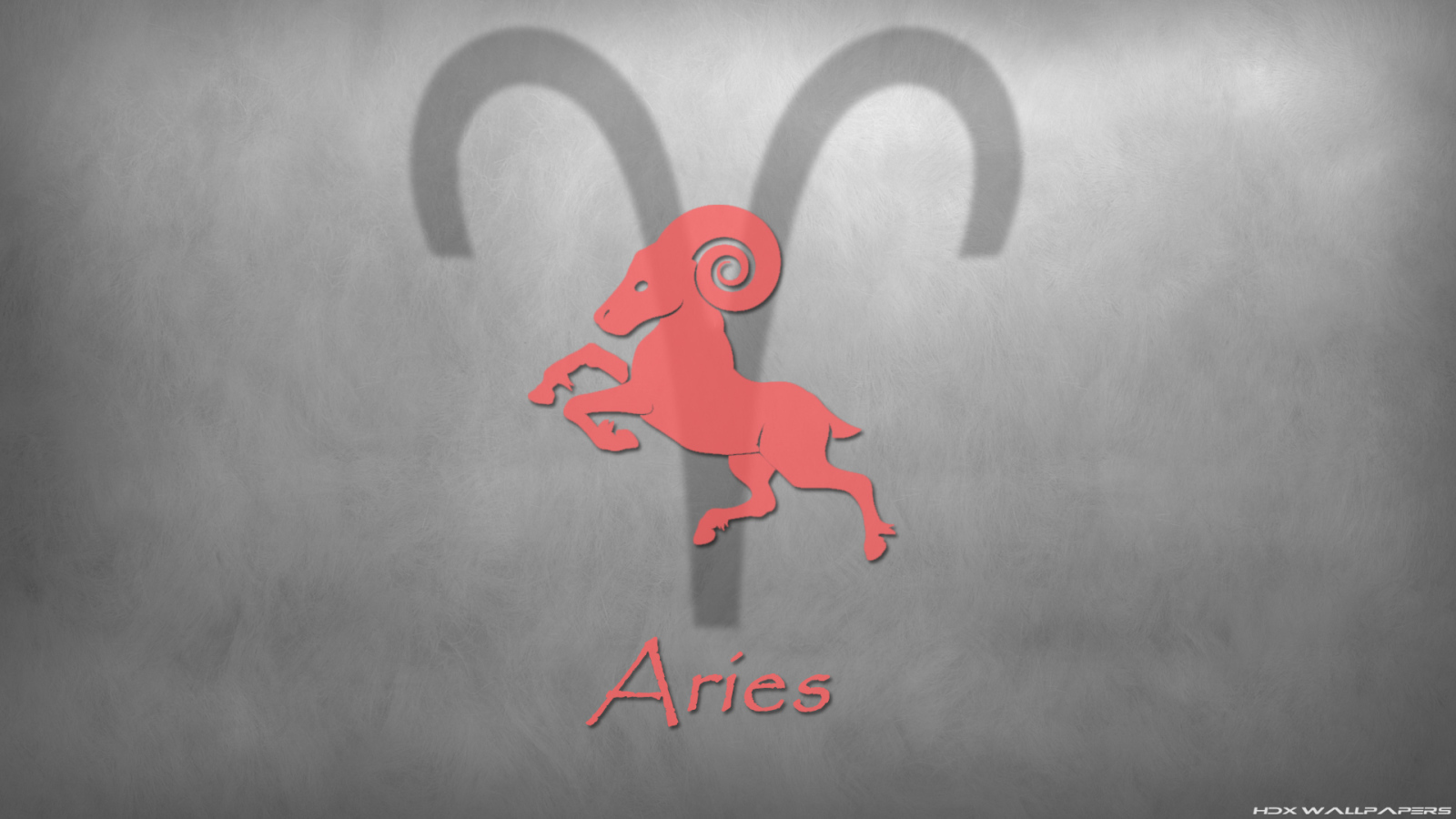 Знак овна на сером фоне