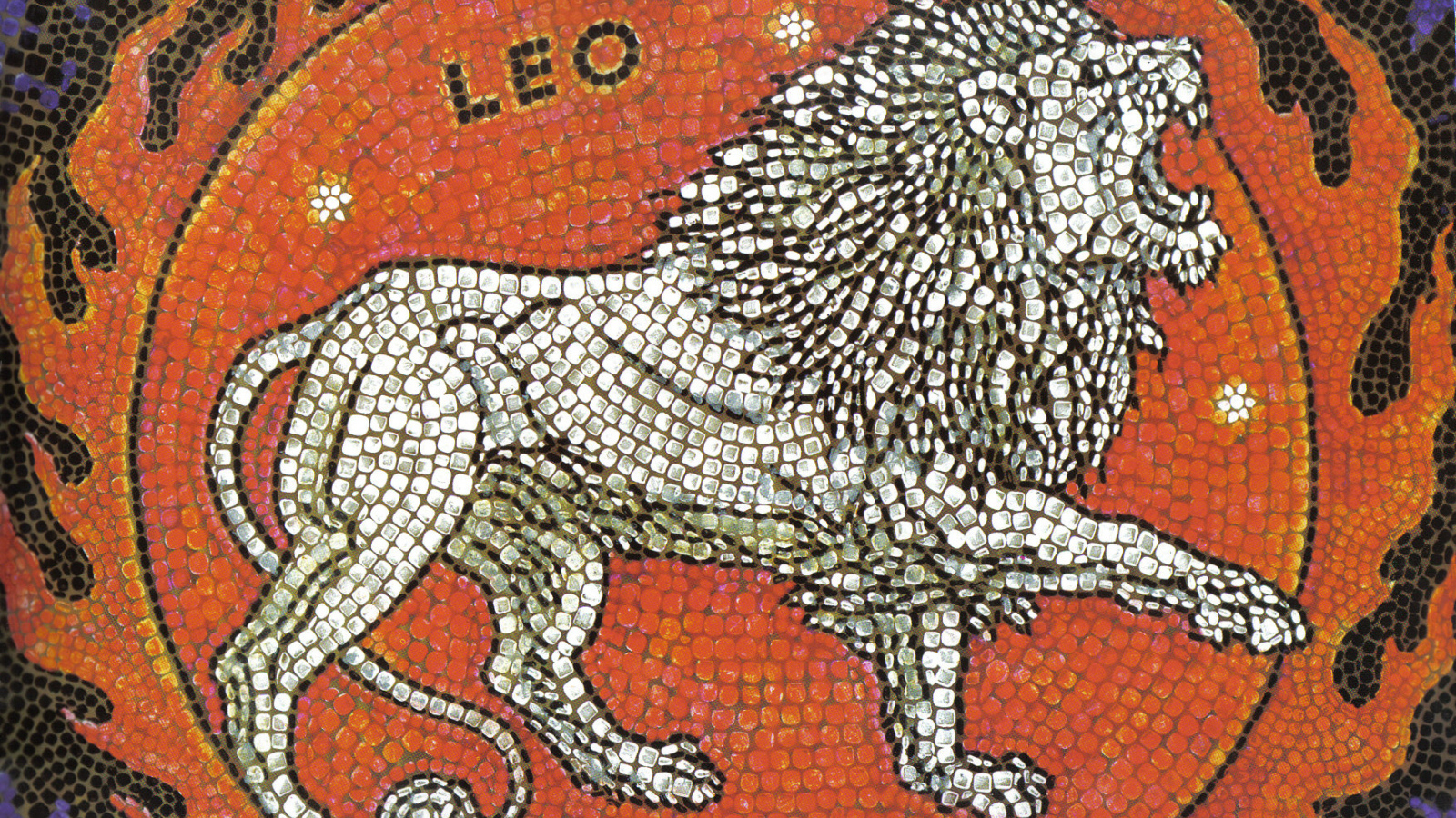 Лев, мозаика