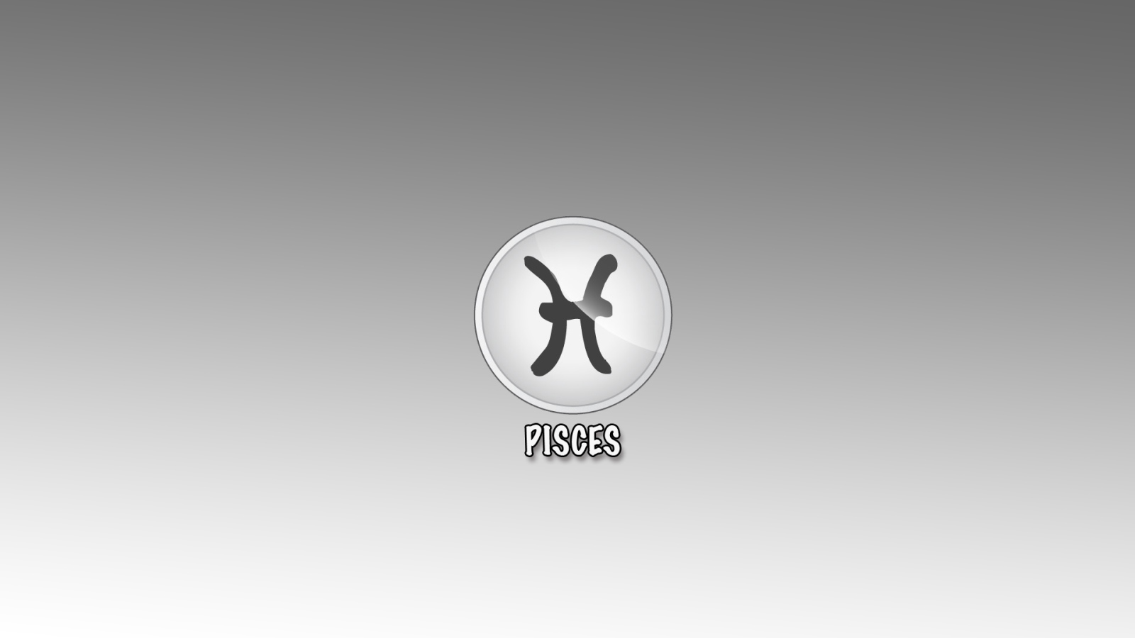 Знак рыбы на сером фоне