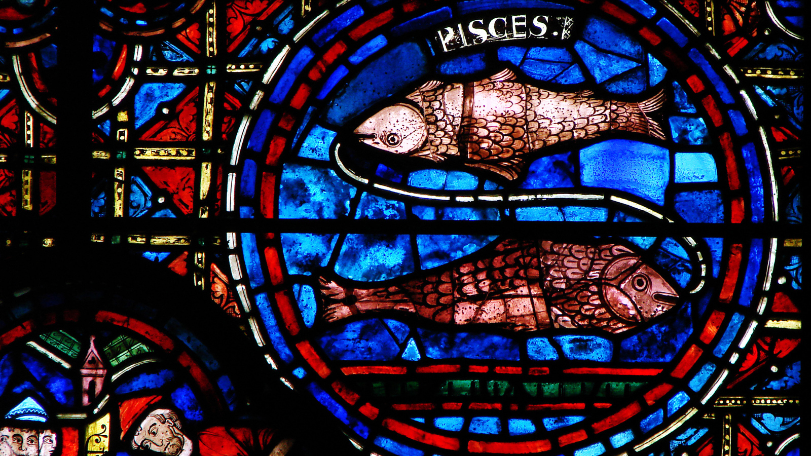 Рыбы, витраж