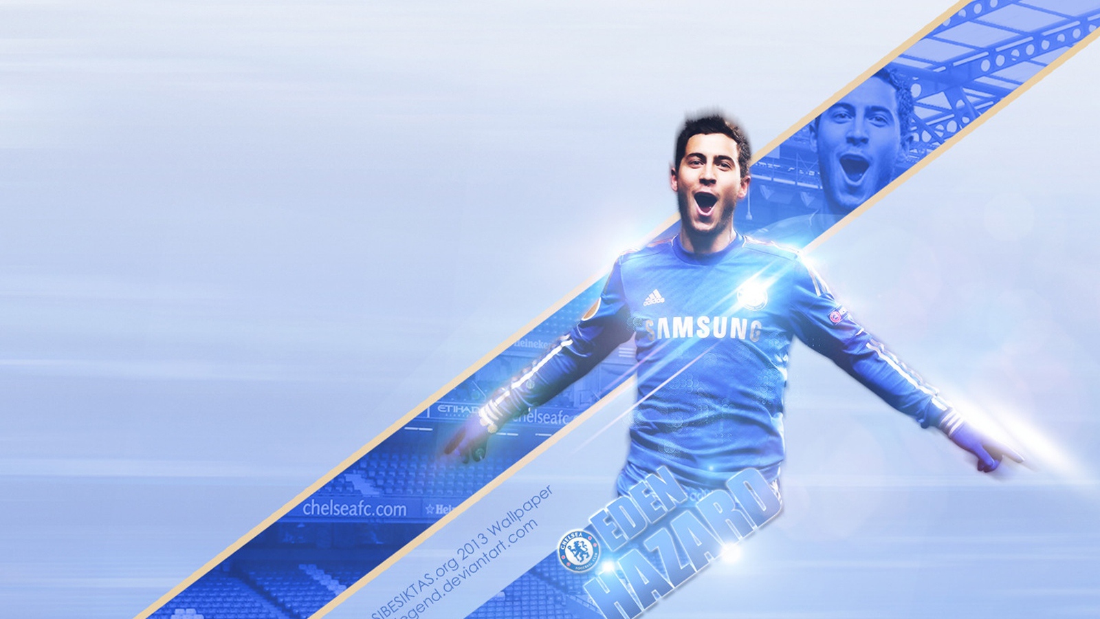 Челси Эден Азар в светлых тонах