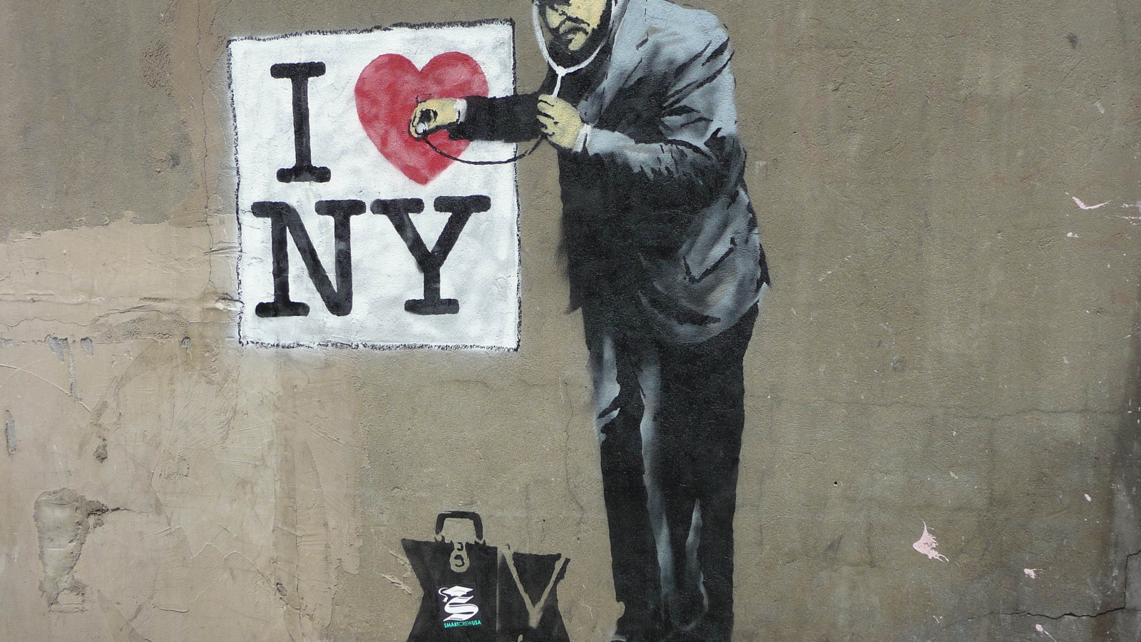Граффити, Бэнкси любит Нью-Йорк