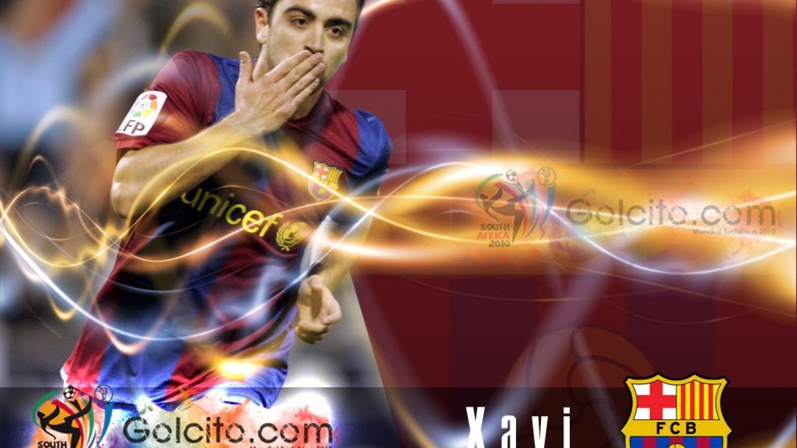 Футболист Барселоны Хави Эрнандес благодарит своих поклонников