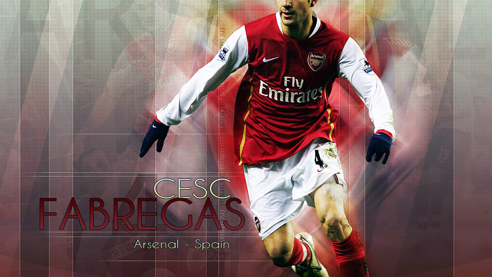 The player of Barcelona Francesc Fabregas in colors of Arsenal