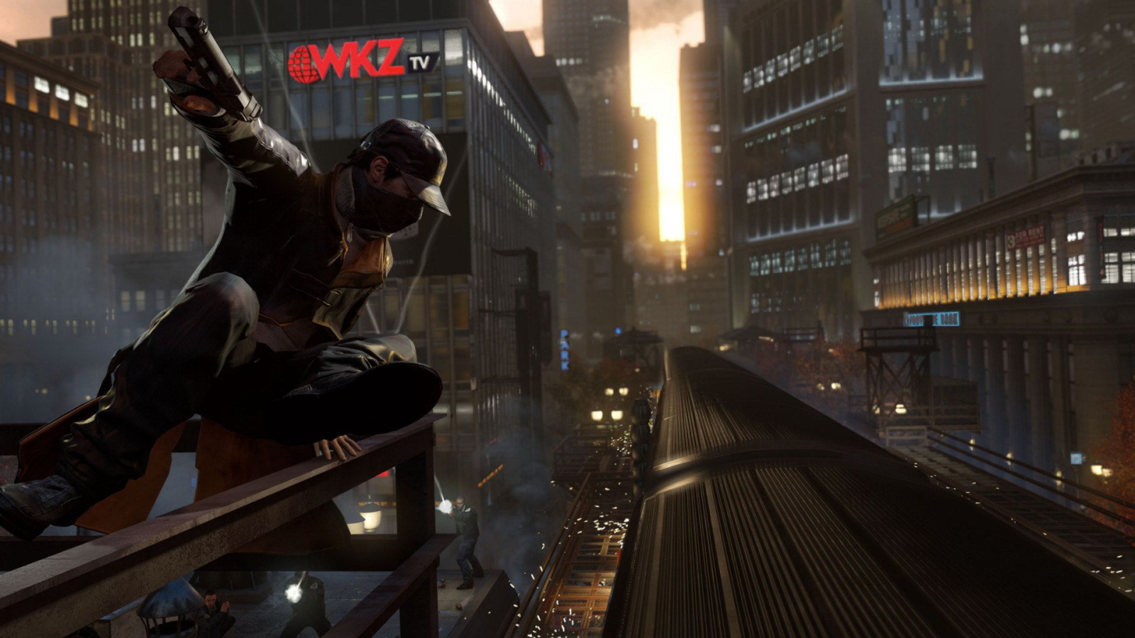 Watch Dogs: прыгает на поезд