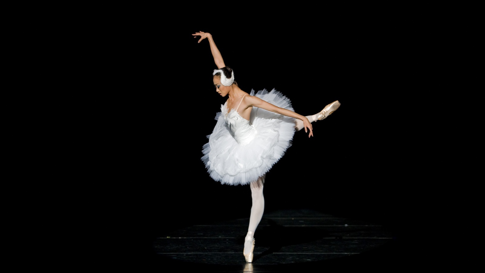 White swan ballerina