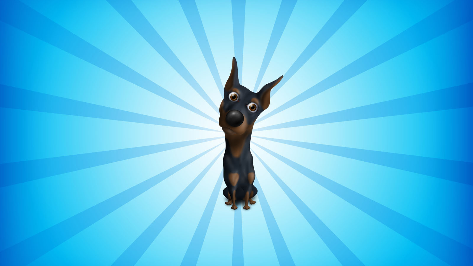 Доберман из мультфильма