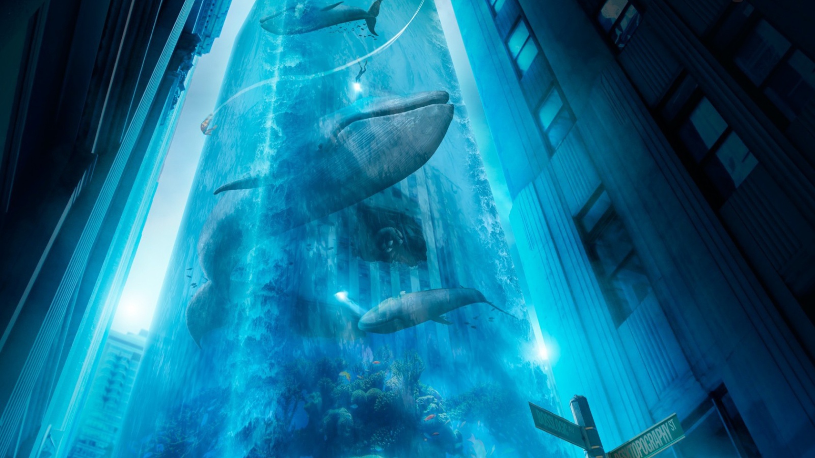 Аквариум с морскими жителями