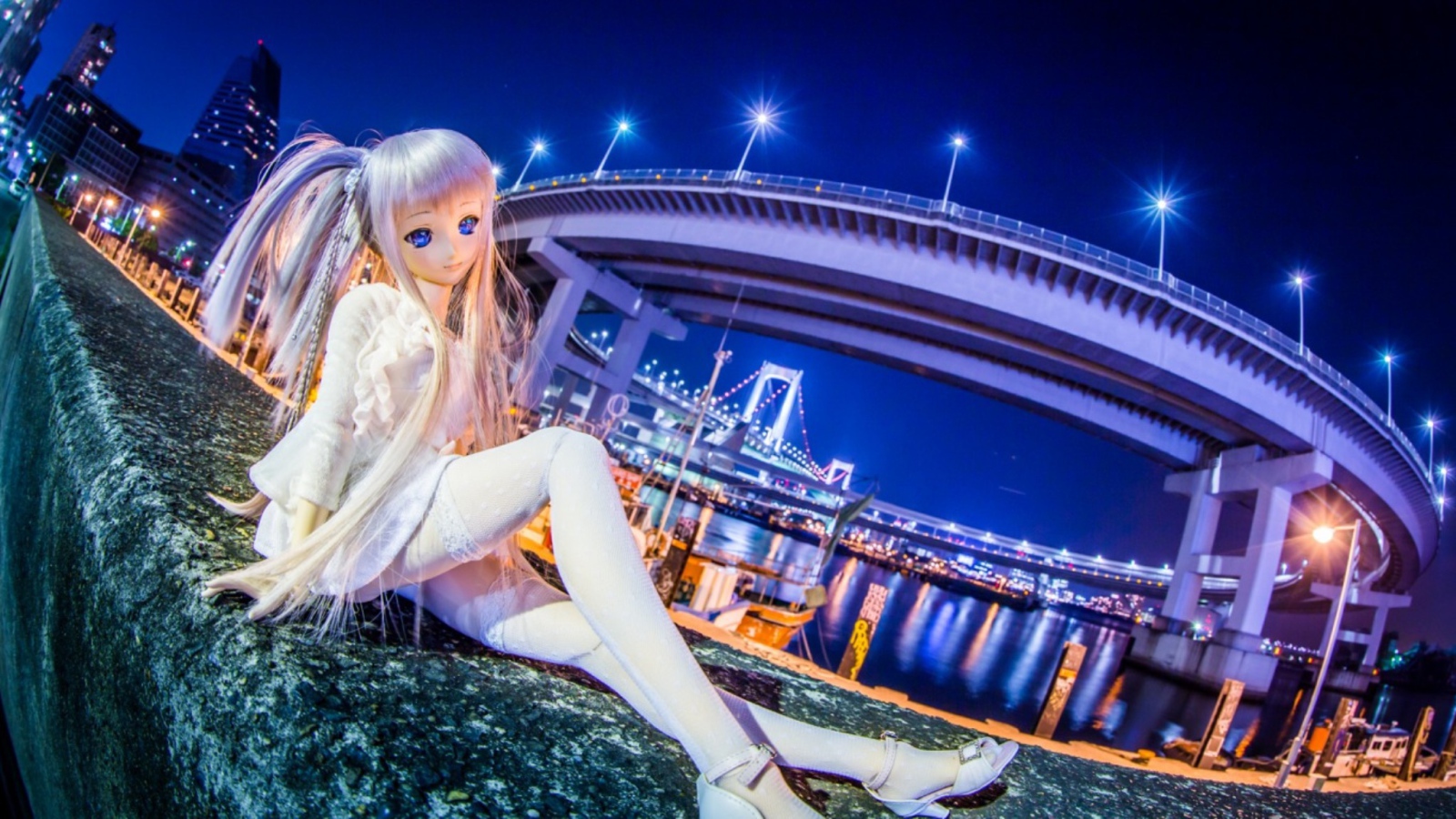 Кукла Аниме на мостовой
