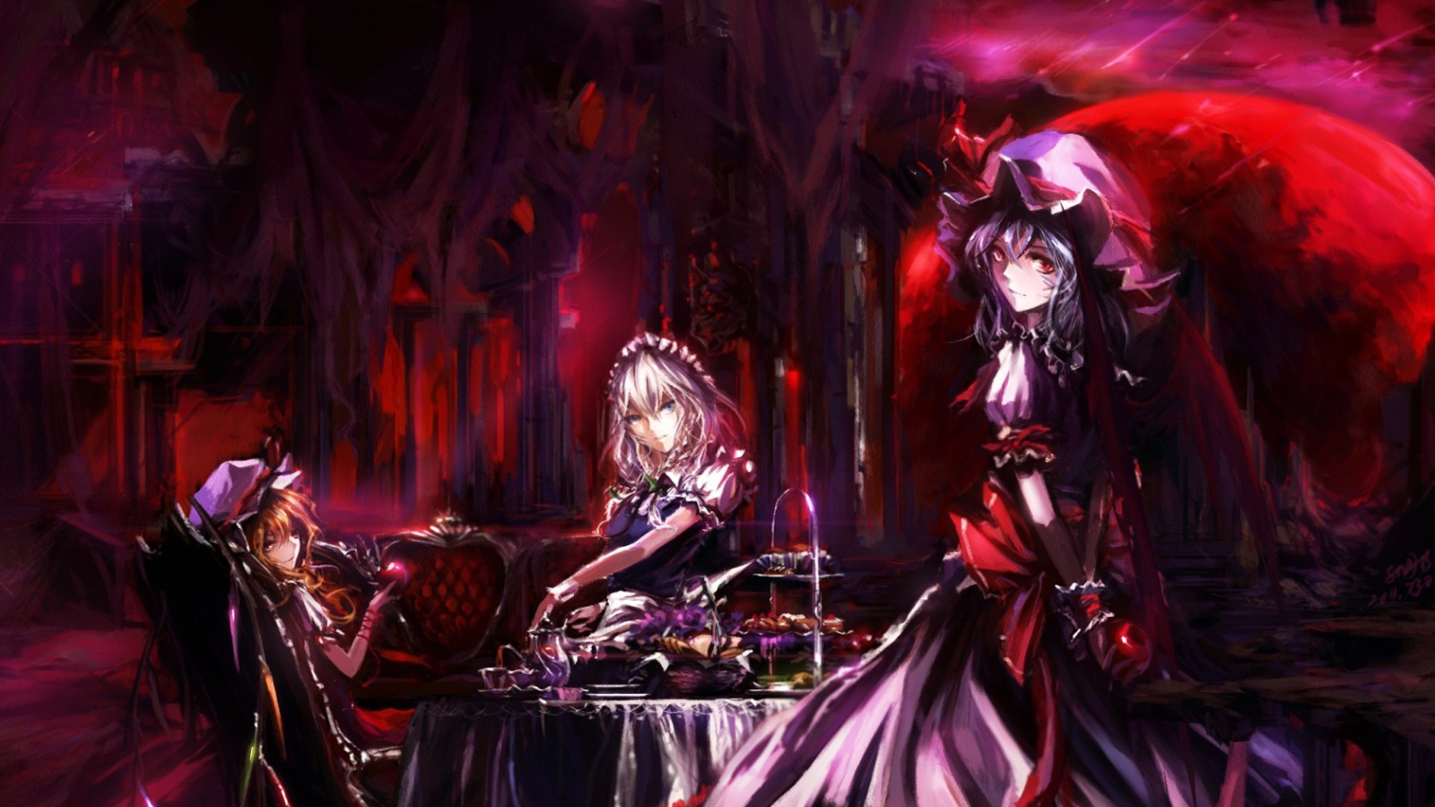 Девушки у стола