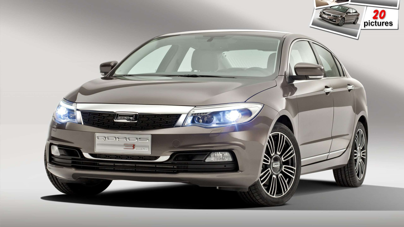 Красивый автомобиль Qoros 3 2014  в Москве